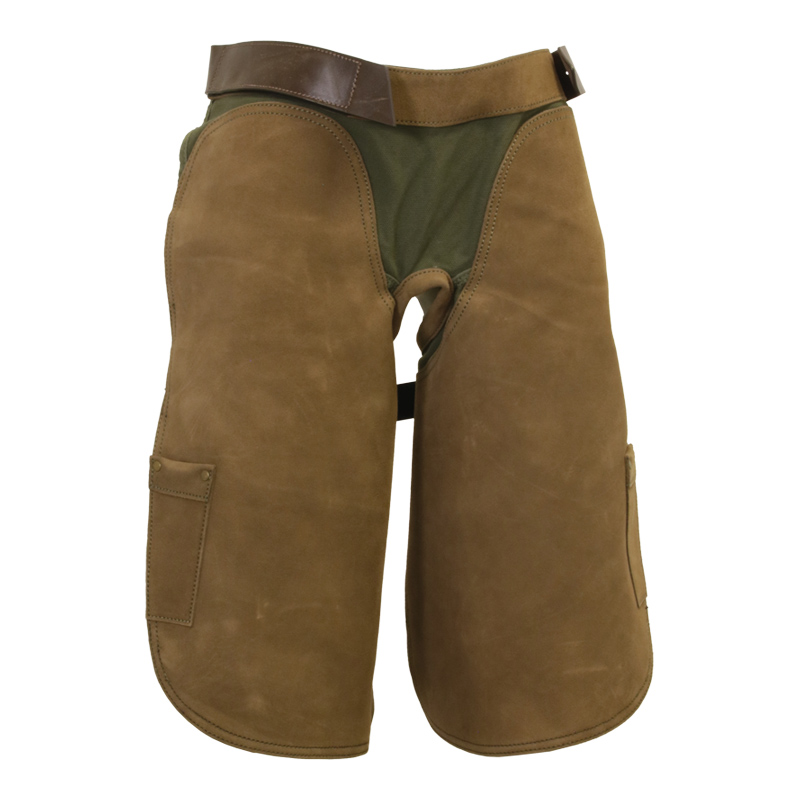 Tablier en tissu et cuir