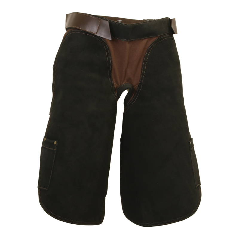 Tablier en tissu et cuir