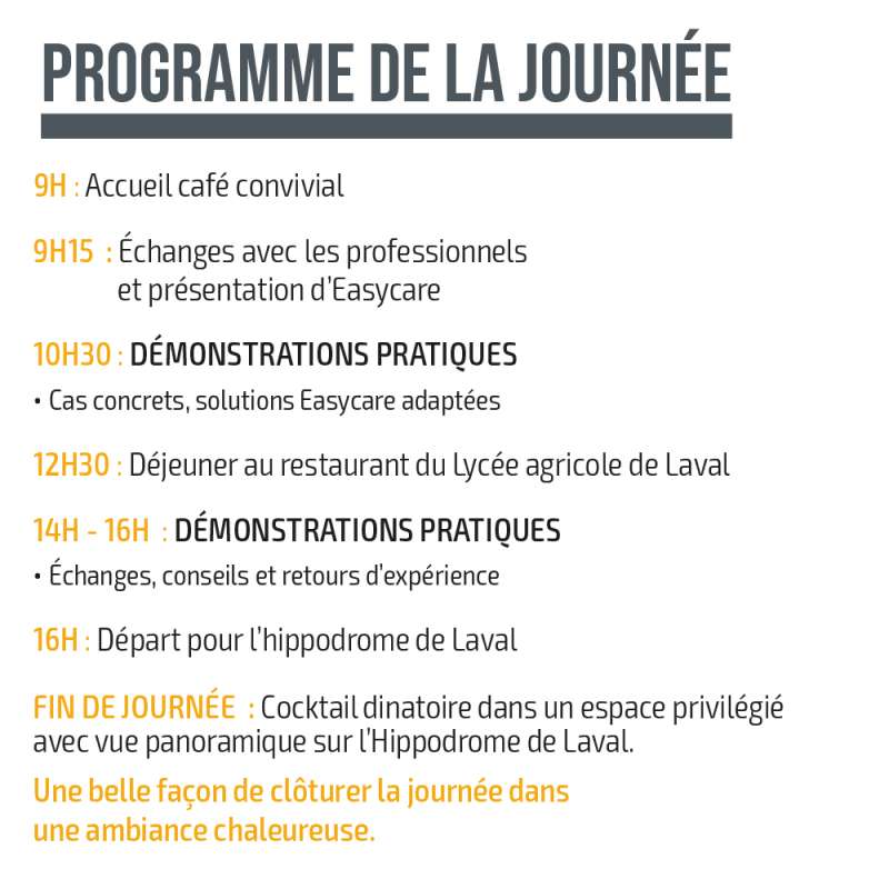 Journée EasyCare Days du 10 septembre 2026 - Laval