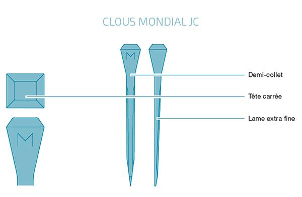 Clou JC en boîte de 100